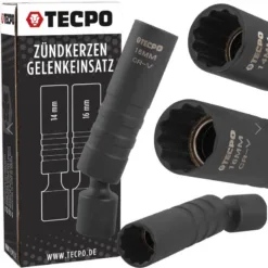 Glühkerzen und Zündkerzen Gelenk-Einsätze mit Magnet 3/8" 14-16 mm