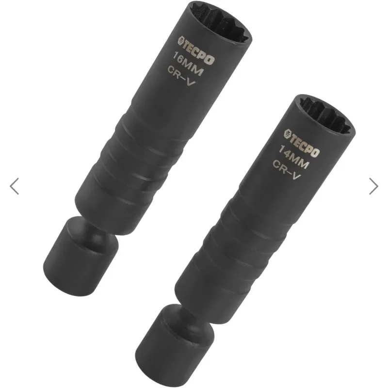 Glühkerzen und Zündkerzen Gelenk-Einsätze mit Magnet 3/8" 14-16 mm – Bild 2