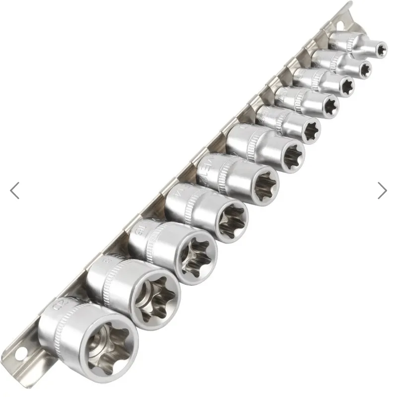 Außen Torx Steckschlüssel Satz 1/4'' 3/8'' Nüsse E4-E20 – Bild 3