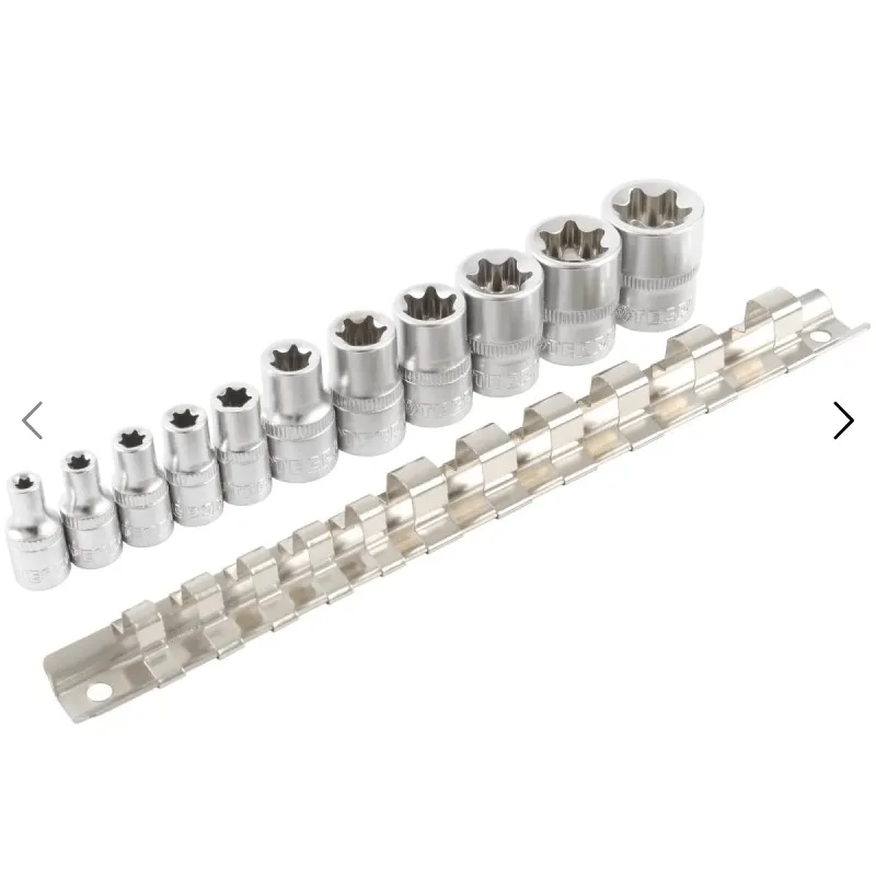 Außen Torx Steckschlüssel Satz 1/4'' 3/8'' Nüsse E4-E20 – Bild 4